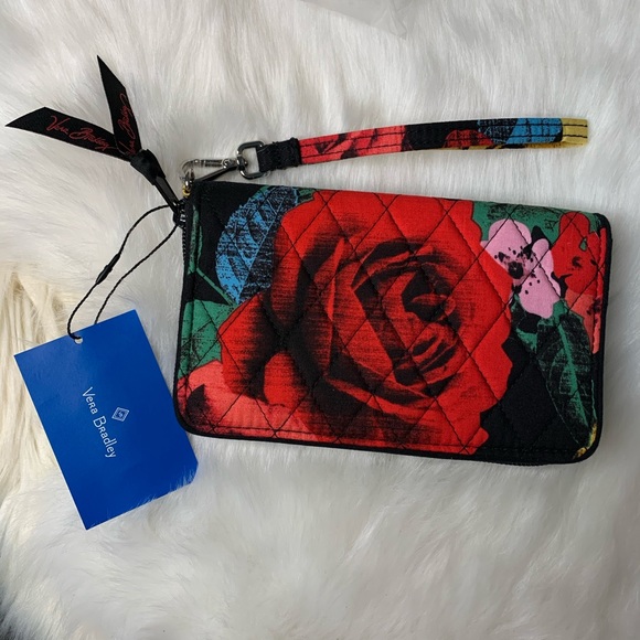 Vera Bradley Handbags - Vera Bradley RFID Grab & Go Wristlet Havana Rose